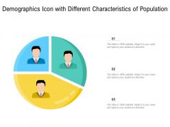 Demographics icon with different characteristics of population