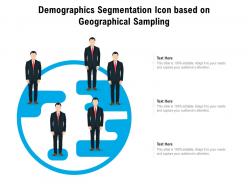 Demographics segmentation icon based on geographical sampling
