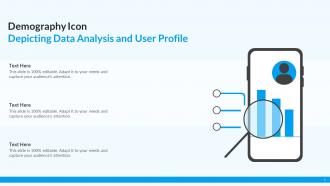Demography Icon Depicting Data Analysis And User Profile