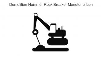 Demolition Hammer Rock Breaker Monotone Icon In Powerpoint Pptx Png And Editable Eps Format