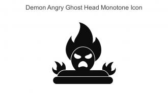 Demon Angry Ghost Head Monotone Icon In Powerpoint Pptx Png And Editable Eps Format
