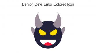 Demon Devil Emoji Colored Icon In Powerpoint Pptx Png And Editable Eps Format