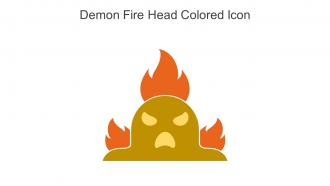 Demon Fire Head Colored Icon In Powerpoint Pptx Png And Editable Eps Format