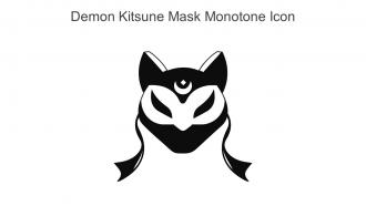 Demon Kitsune Mask Monotone Icon In Powerpoint Pptx Png And Editable Eps Format