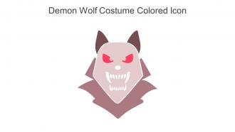 Demon Wolf Costume Colored Icon In Powerpoint Pptx Png And Editable Eps Format