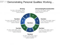 Demonstrating personal qualities working managing services setting direction