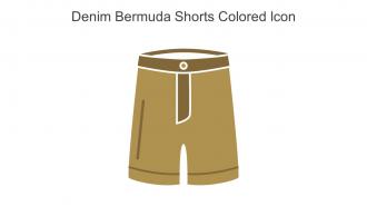 Denim Bermuda Shorts Colored Icon In Powerpoint Pptx Png And Editable Eps Format
