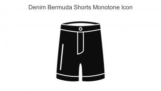 Denim Bermuda Shorts Monotone Icon In Powerpoint Pptx Png And Editable Eps Format