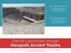 Denizli landmark image hierapolis ancient theatre powerpoint presentation ppt template