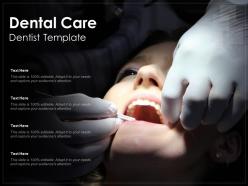 Dental care dentist template