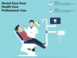 Dental care from health care professional icon
