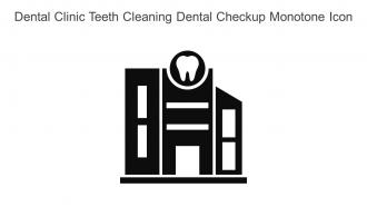 Dental Clinic Teeth Cleaning Dental Checkup Monotone Icon In Powerpoint Pptx Png And Editable Eps Format
