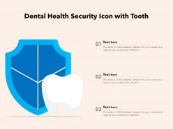 Dental Health Security Icon With Tooth