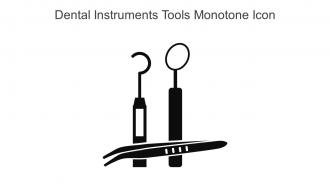 Dental Instruments Tools Monotone Icon In Powerpoint Pptx Png And Editable Eps Format