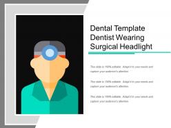 Dental template dentist wearing surgical headlight