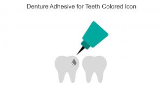 Denture Adhesive For Teeth Colored Icon In Powerpoint Pptx Png And Editable Eps Format