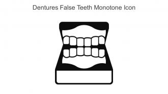 Dentures False Teeth Monotone Icon In Powerpoint Pptx Png And Editable Eps Format