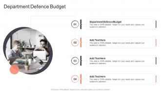 Department Defence Budget In Powerpoint And Google Slides Cpb