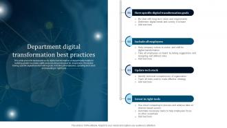 Department Digital Transformation Best Practices
