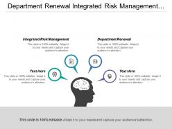 Department renewal integrated risk management integrated planning reporting