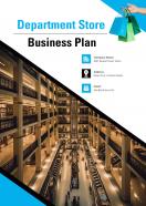 Department Store Business Plan Pdf Word Document