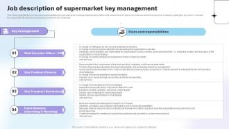 Department Store Business Plan Job Description Of Supermarket Key Management BP SS V