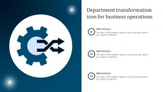 Department Transformation Icon For Business Operations