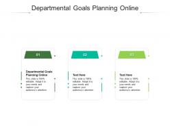 Departmental goals planning online ppt powerpoint presentation pictures professional cpb