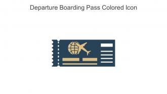 Departure Boarding Pass Colored Icon In Powerpoint Pptx Png And Editable Eps Format