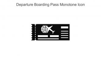 Departure Boarding Pass Monotone Icon In Powerpoint Pptx Png And Editable Eps Format