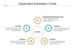 Dependent exemption credit ppt powerpoint presentation portfolio ideas cpb