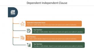 Dependent Independent Clause Ppt Powerpoint Presentation Tips Cpb