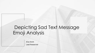 Depicting Sad Text Message Emoji Analysis PPT Mockup AT