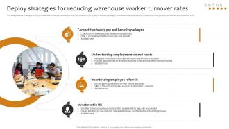 Deploy Strategies For Reducing Warehouse Worker Turnover Implementing Cost Effective Warehouse Stock