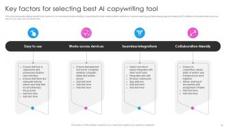 Deploying AI Writing Tools For Effective Content Generation Powerpoint Presentation Slides AI CD V Attractive Unique