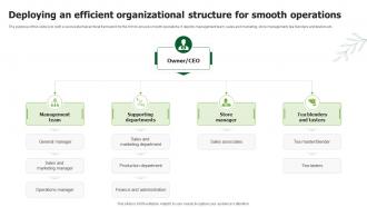 Deploying An Efficient Organizational Structure Tea Business Plan BP SS