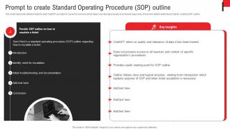 Deploying Chatgpt To Increase Prompt To Create Standard Operating Procedure Sop ChatGPT SS V