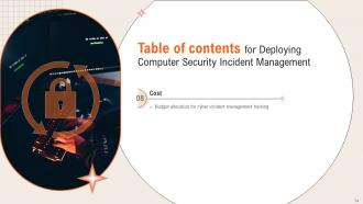 Deploying Computer Security Incident Management Powerpoint Presentation Slides Slides Designed