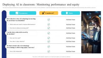 Deploying Monitoring Performance And Equity Ai In Education Transforming Teaching And Learning AI SS