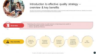 Deploying QMS Introduction To Effective Quality Strategy Overview And Key Benefits Strategy SS V