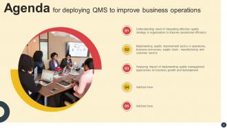 Deploying QMS To Improve Business Operations Strategy CD V Professional Multipurpose