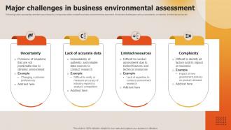 Deploying Techniques For Analyzing Major Challenges In Business Environmental Assessment