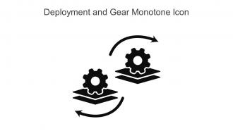 Deployment And Gear Monotone Icon In Powerpoint Pptx Png And Editable Eps Format