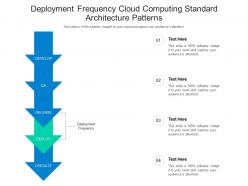 Deployment frequency cloud computing standard architecture patterns ppt diagram