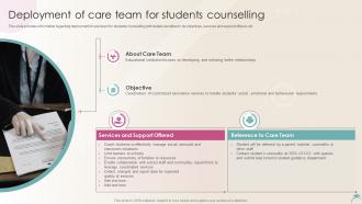 Deployment Of Care Team For Students Counselling Distance Learning Playbook