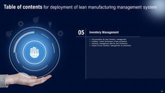 Deployment Of Lean Manufacturing Management System Powerpoint Presentation Slides Template Pre-designed