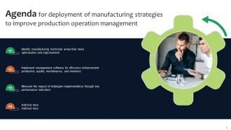 Deployment Of Manufacturing Strategies To Improve Production Operation Management Strategy CD V Content Ready Analytical