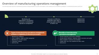 Deployment Of Manufacturing Strategies To Improve Production Operation Management Strategy CD V Downloadable Analytical
