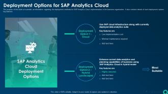 Deployment Options For Sap Analytics Cloud Business Intelligence Strategy For Data Driven Decisions