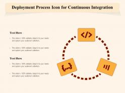 Deployment process icon for continuous integration